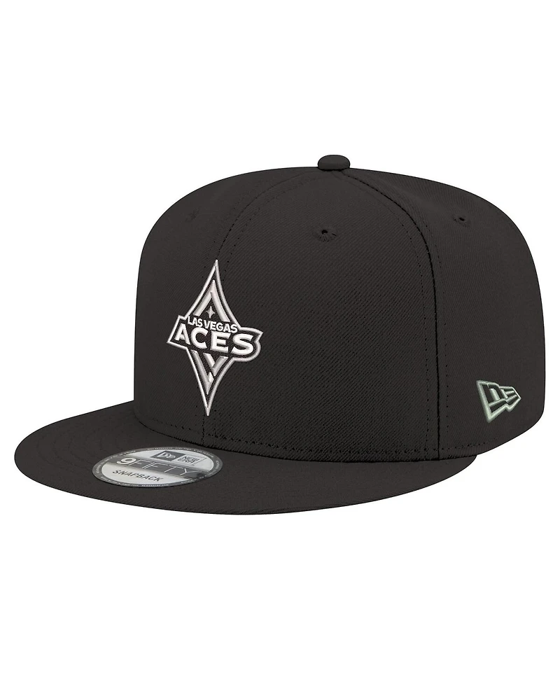 New Era Men's and Women's Black Las Vegas Aces Logo 9FIFTY Snapback Hat