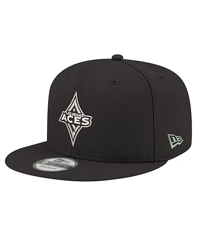 New Era Men's and Women's Black Las Vegas Aces Logo 9FIFTY Snapback Hat