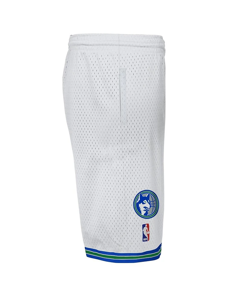 Mitchell & Ness Big Boys and Girls White Minnesota Timberwolves Swingman Shorts
