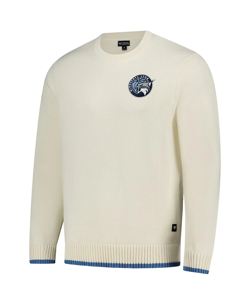 The Wild Collective Men's and Women's Cream Minnesota Lynx Jacquard Pullover Sweater
