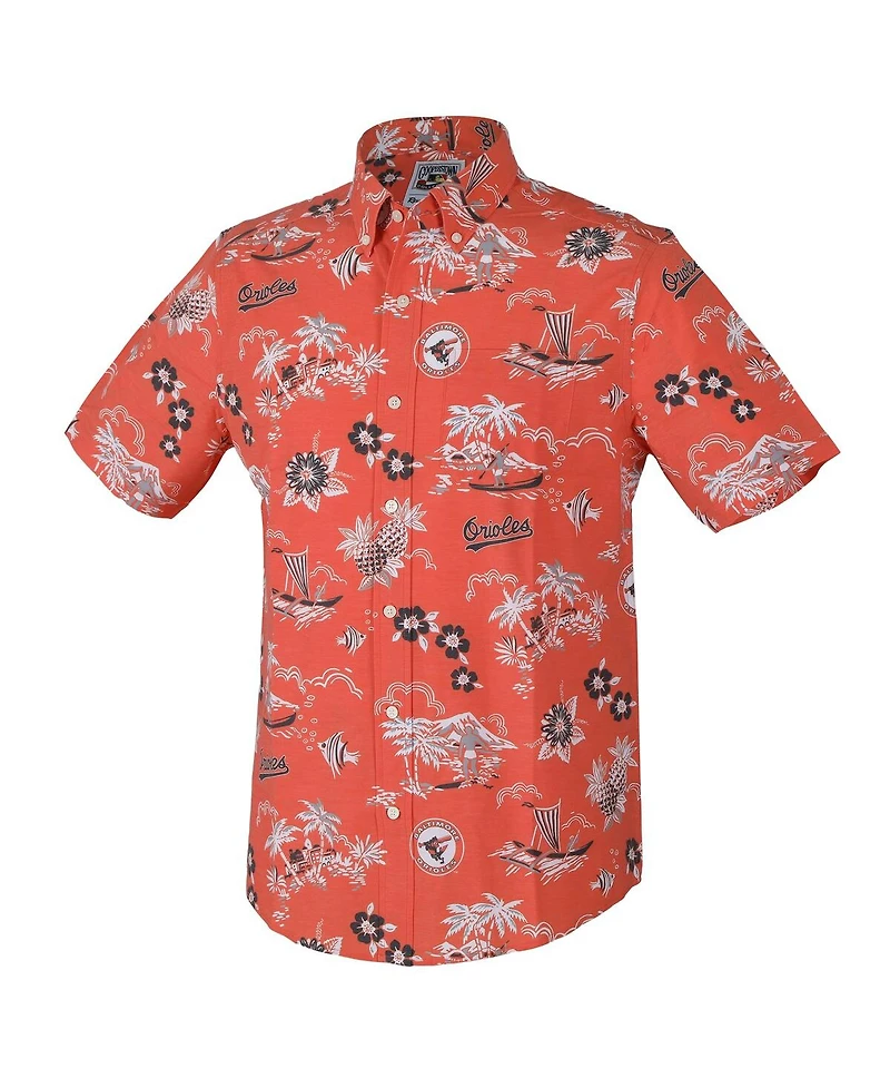 Reyn Spooner Men's Orange Baltimore Orioles Kekai Button-Down Shirt