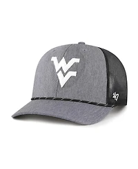 '47 Brand Men's Gray West Virginia Mountaineers Carbon Rope Adjustable Hat