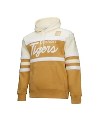 Mitchell & Ness Men's Tan/Cream Detroit Tigers Head Coach Pullover Hoodie