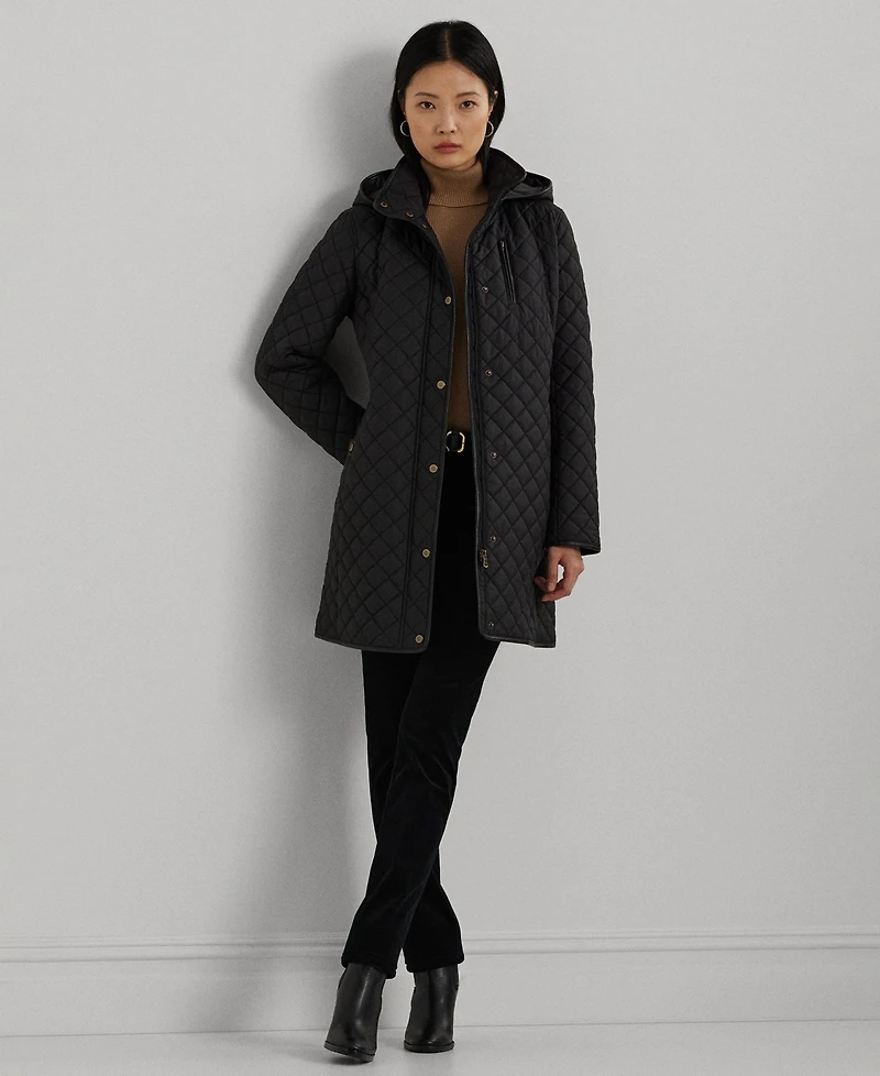 Lauren Ralph Women's Hooded Quilted Coat