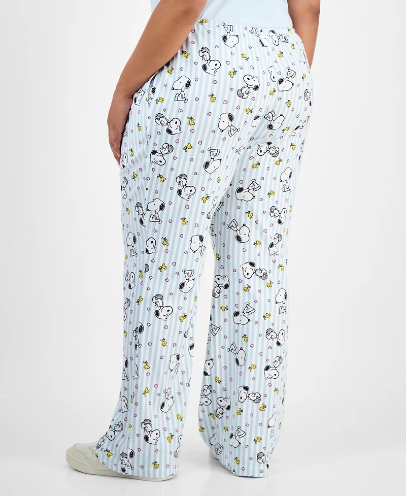 Love Tribe Trendy Plus Snoopy Graphic Drawstring Pants
