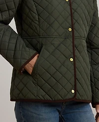 Lauren Ralph Women's Faux-Sherpa-Collar Quilted Coat