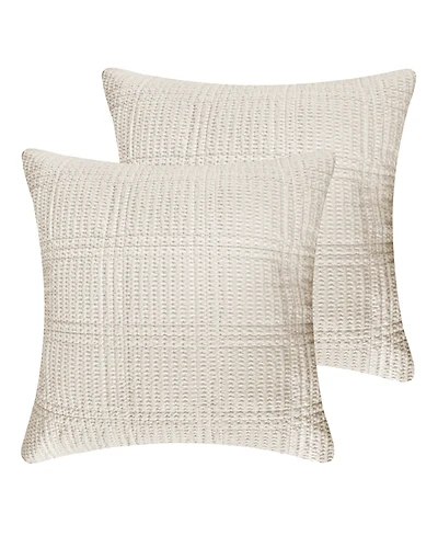 Levtex Cloud Waffle Quilted 2-Pc. Sham Set, European