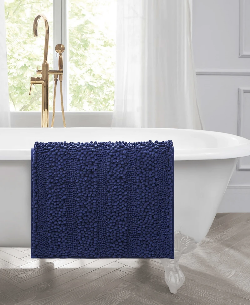 Laura Ashley Astor Chenille Bath Mat, 24" x 60"