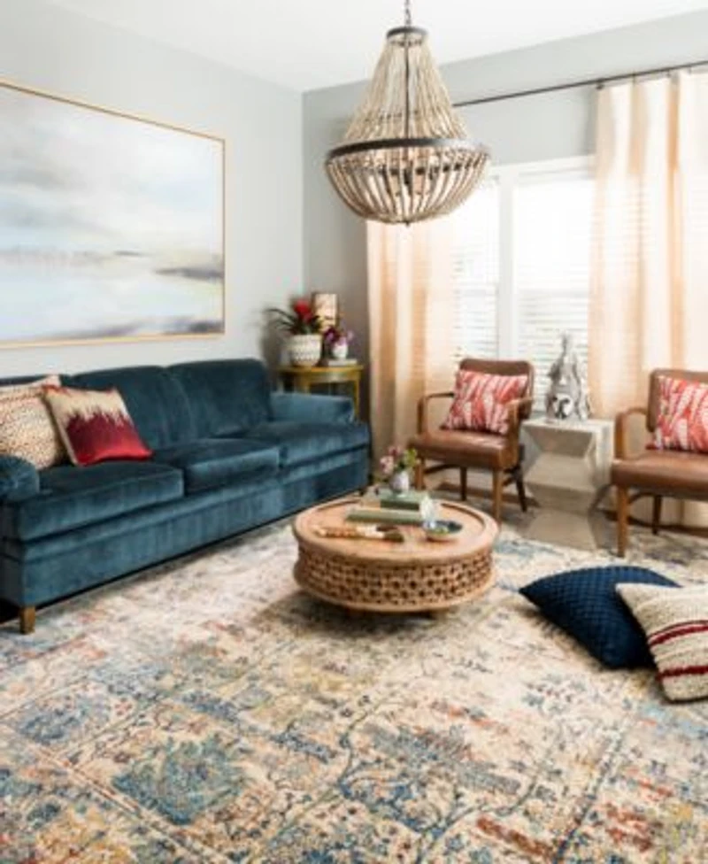 Closeout Loloi Anastasia Af 07 Sand Light Blue Area Rugs