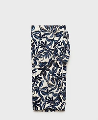 Mango Women's Knot Detail Printed Skirt