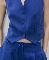 Mango Women's Straight Lyocell Suit Vest