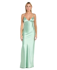 Morgan & Company Juniors' Embellished V-Neck Sleeveless Gown