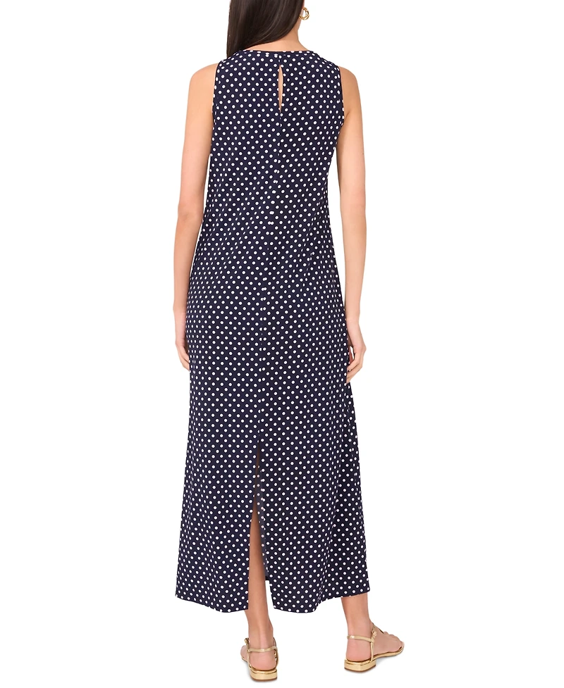 Vince Camuto Women's Polka-Dot Keyhole Maxi Dress