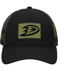 Fanatics Men's Black Anaheim Ducks Authentic Pro Military Appreciation Adjustable Hat