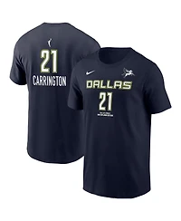 Nike Men's Dijonai Carrington Navy Dallas Wings Explorer Edition Name Number T-Shirt