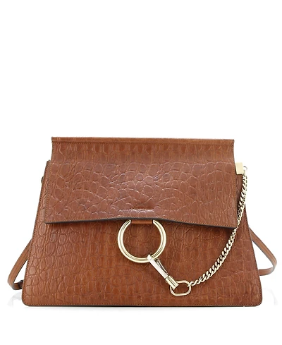 Pre-Owned Chloe Medium Faye Shoulder Bag Leather