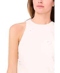 CeCe Women's Sleeveless Ruffled-Hem Sheath Dress