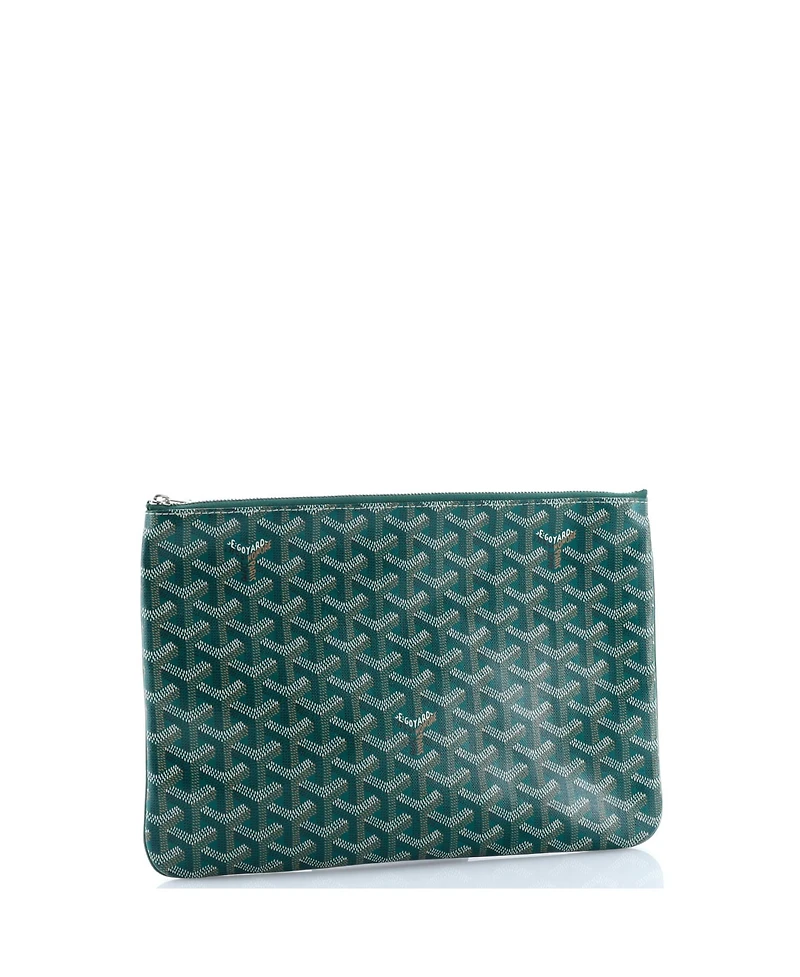 Pre-Owned Goyard Mm Senat Zip Pouch Coated Canvas
