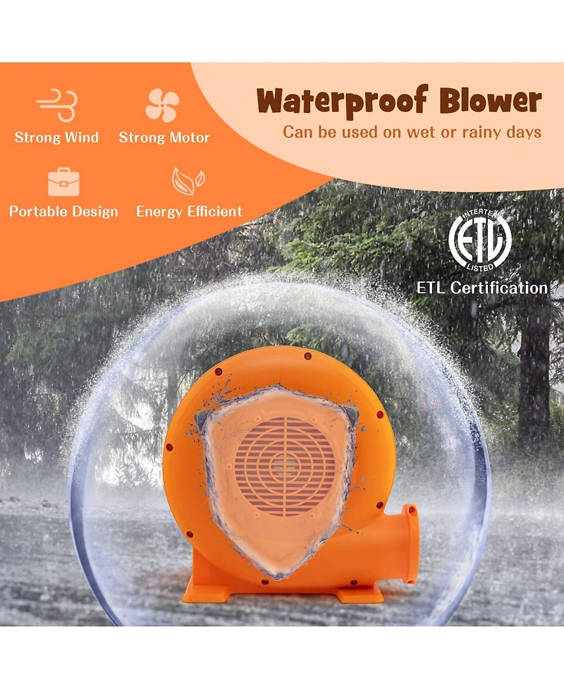 550W Air Blower (0.7HP) for Inflatables with 25 feet Wire and Gfci Plug