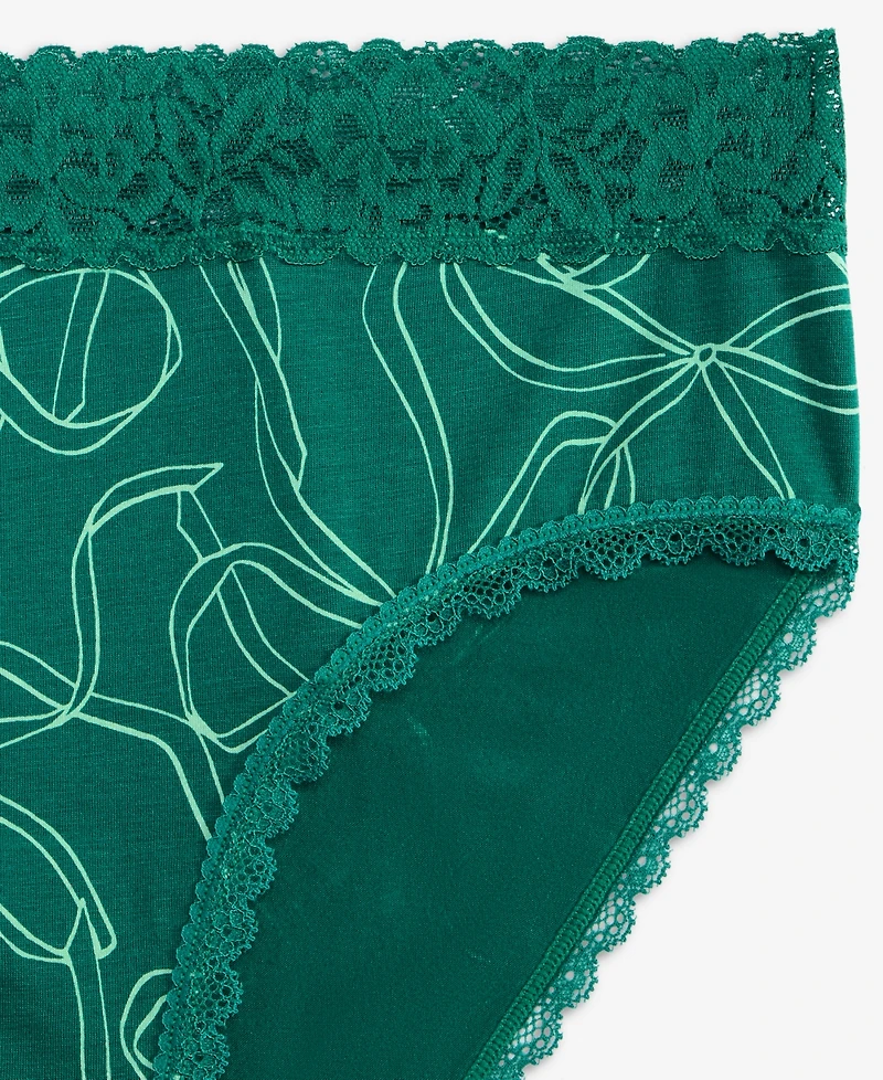 State of Day Women's Cotton Blend Lace-Trim Hipster Underwear, Created for Macy's