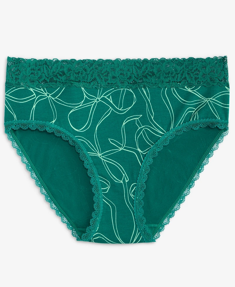 State of Day Women's Cotton Blend Lace-Trim Hipster Underwear, Created for Macy's
