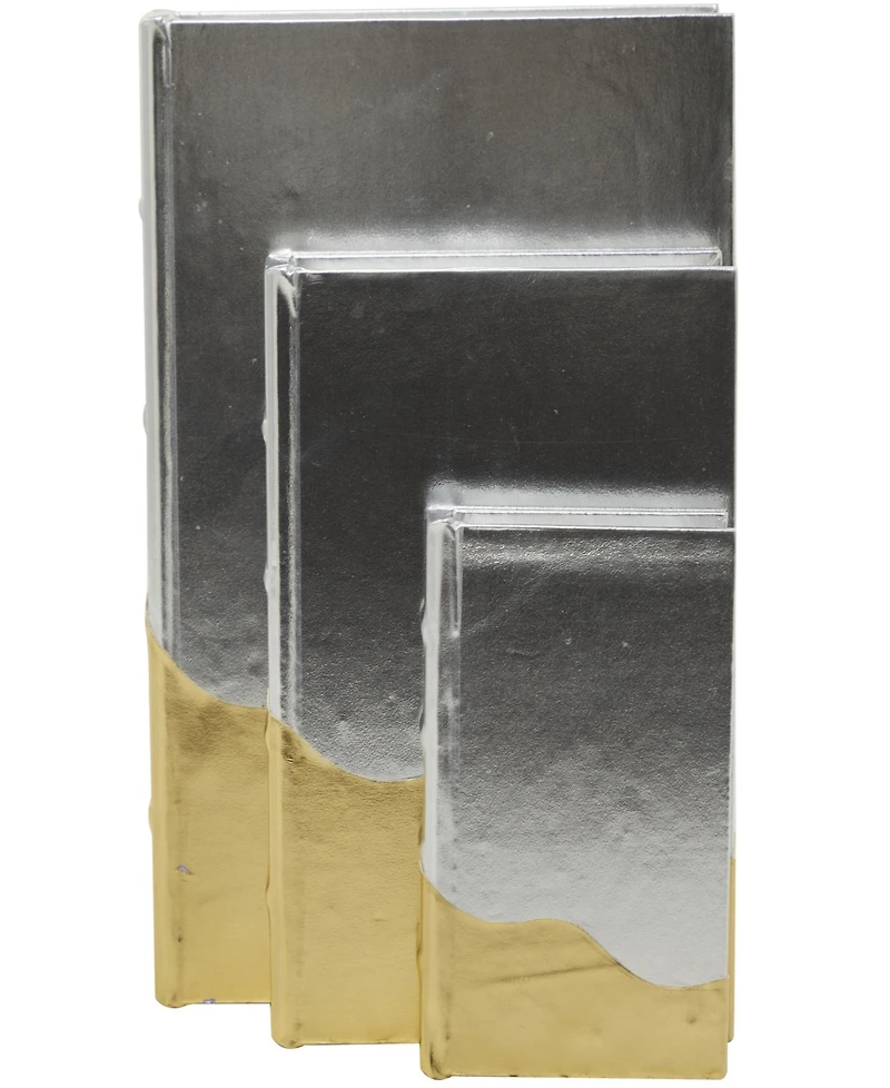 CosmoLiving Glam Faux Leather Box, Set of 3