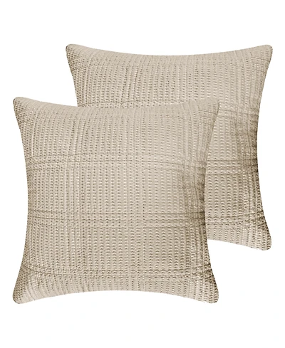 Levtex Cloud Waffle Quilted 2-Pc. Sham Set, European