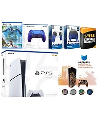 Sony Playstation 5 Slim Disc with Horizon Forbidden West, Extra Controller, Gamer Kit