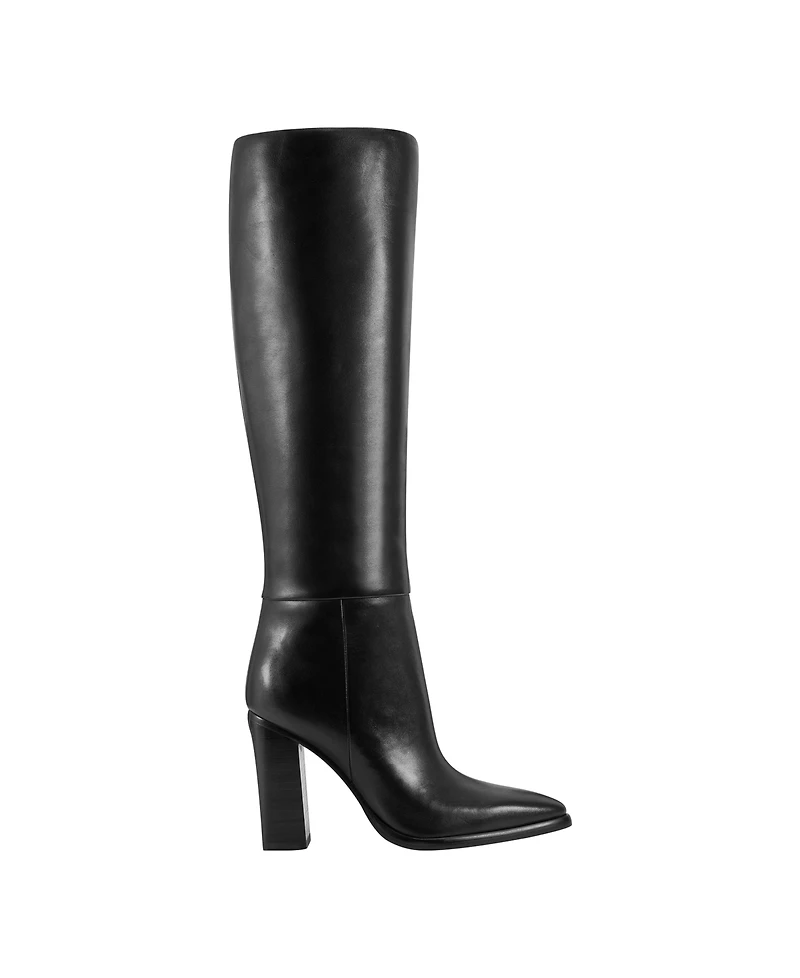 Marc Fisher Ltd Women's Lannie Wide Calf Block Heel Boots