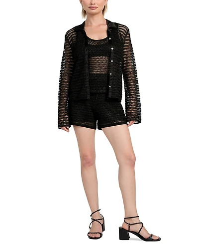Guess Women's Bella Embellished Knit Shorts