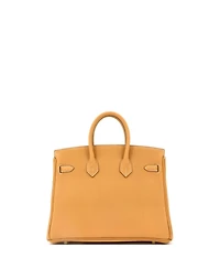 Pre-Owned Hermes Birkin 25 Handbag Brown Maurice with Gold Hardware