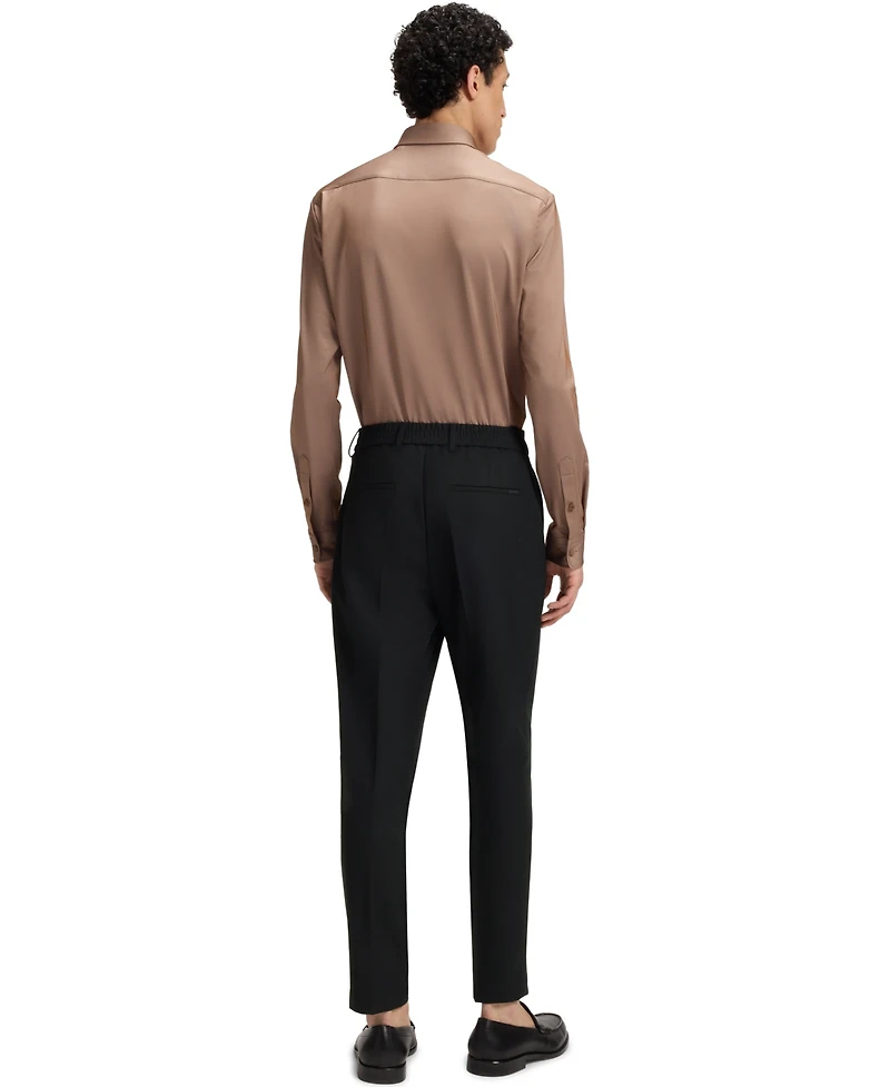 Boss by Hugo Men's Stretch Fabric Tapered-Fit Pants