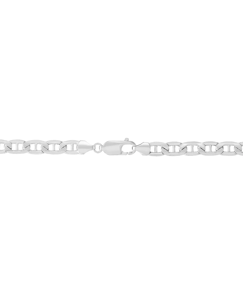 Lightweight Polished Mariner Link 22" Chain Necklace (5.5MM) in 14k White Gold