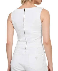Guess Women's Sunni Sleeveless Denim Romper