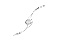 Peugeot Womens Silver Heart Shape Wire Watch with White dial