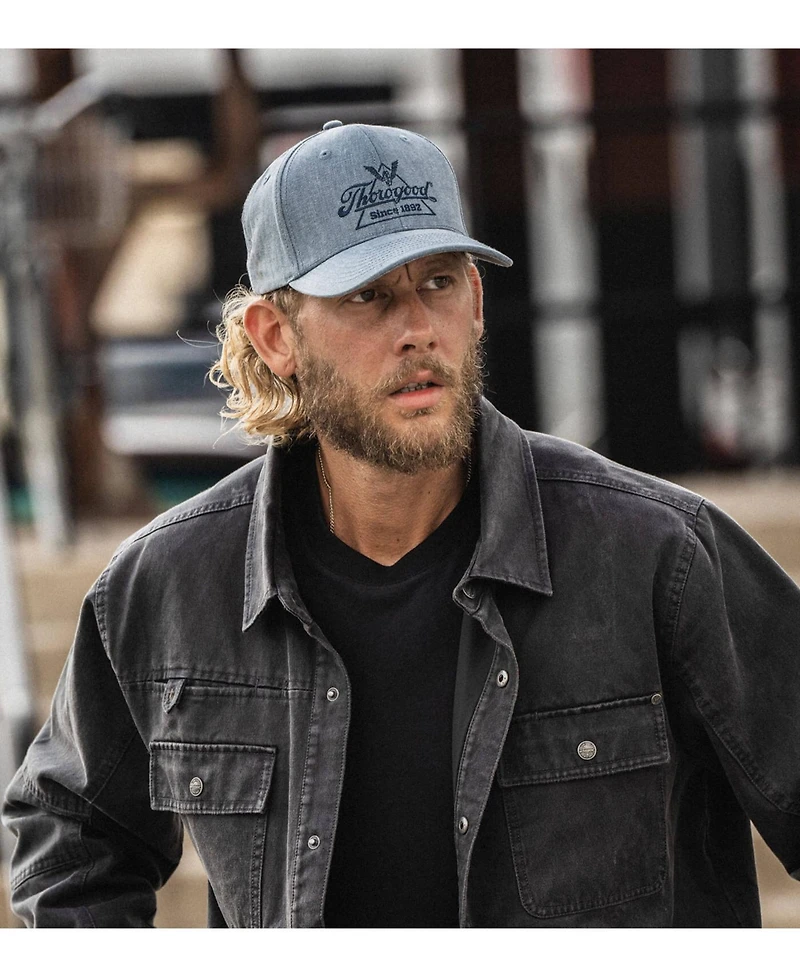 Thorogood Men's Crafting Herringbone Leather Strap Hat