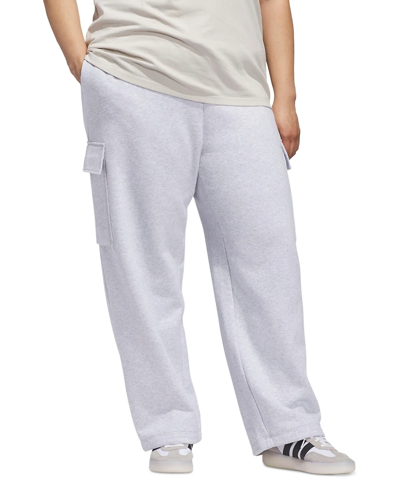adidas Plus Essentials Fleece Logo Cargo Pants