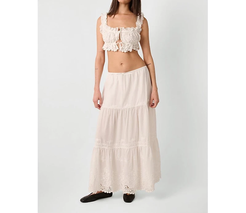 WeWoreWhat Women's Midi Pull On Skirt