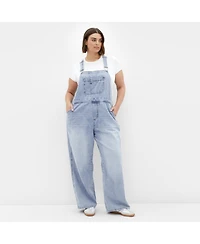 City Chic Plus Size Pinafore Overall