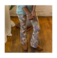 Mightly Toddler Girls Fair Trade Organic Cotton Flare Leggings Yoga Pant