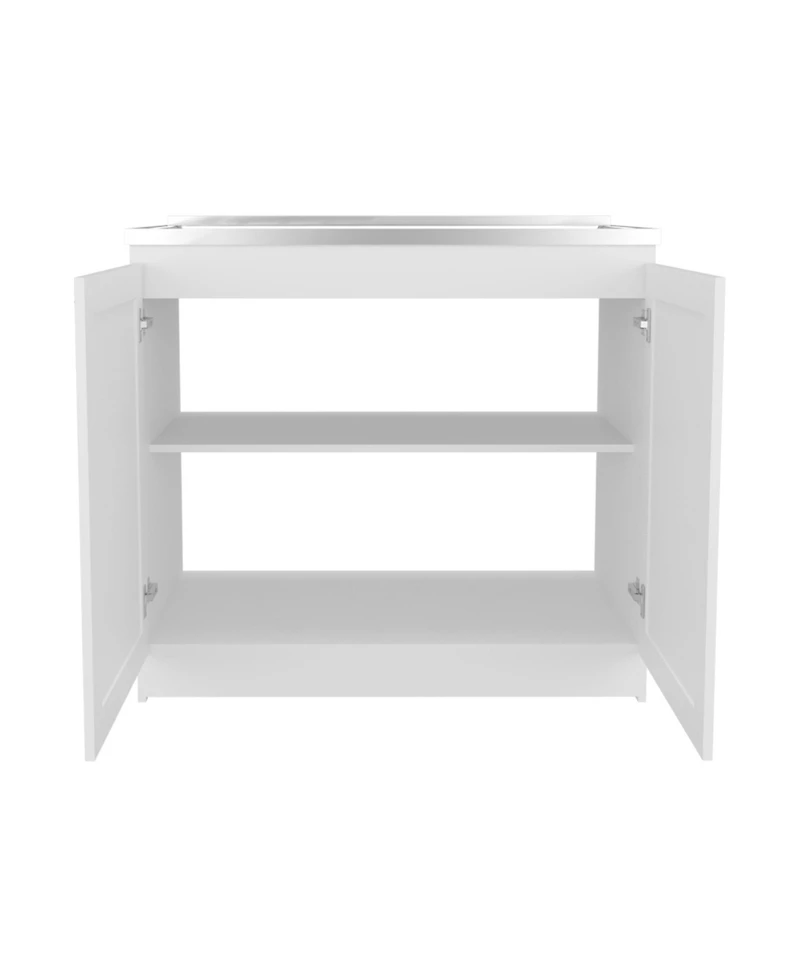 Bickleton Utility Sink Cabinet, 2 Doors, Shelves