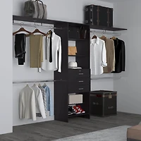 Salina Closet System, 3 Drawers, 5 Shelves, White