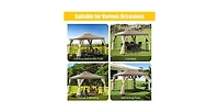 10 x 12 Octagonal Patio Gazebo with Mosquito Net