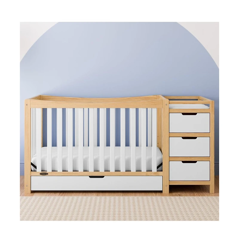 Graco Remi All-in-One Convertible Crib with Drawer and Changer (Gray)