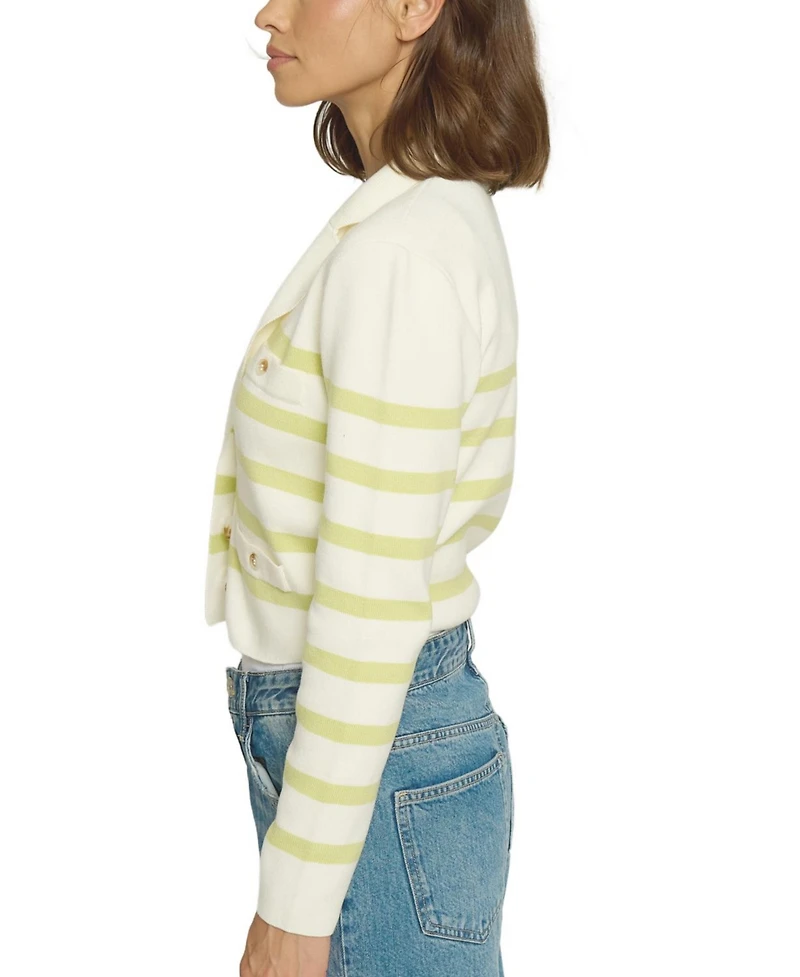 Central Park West Women's Stripe Knit Blazer