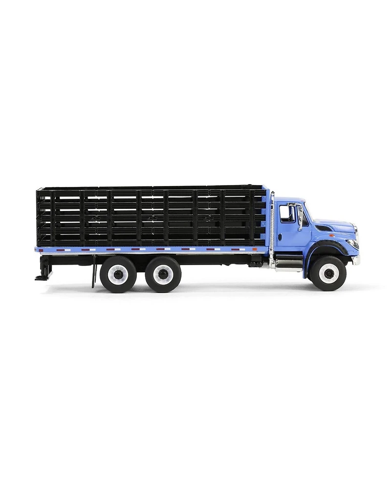 1/64 2018 International WorkStar Platform Stake Truck Blue Sd Trucks 19