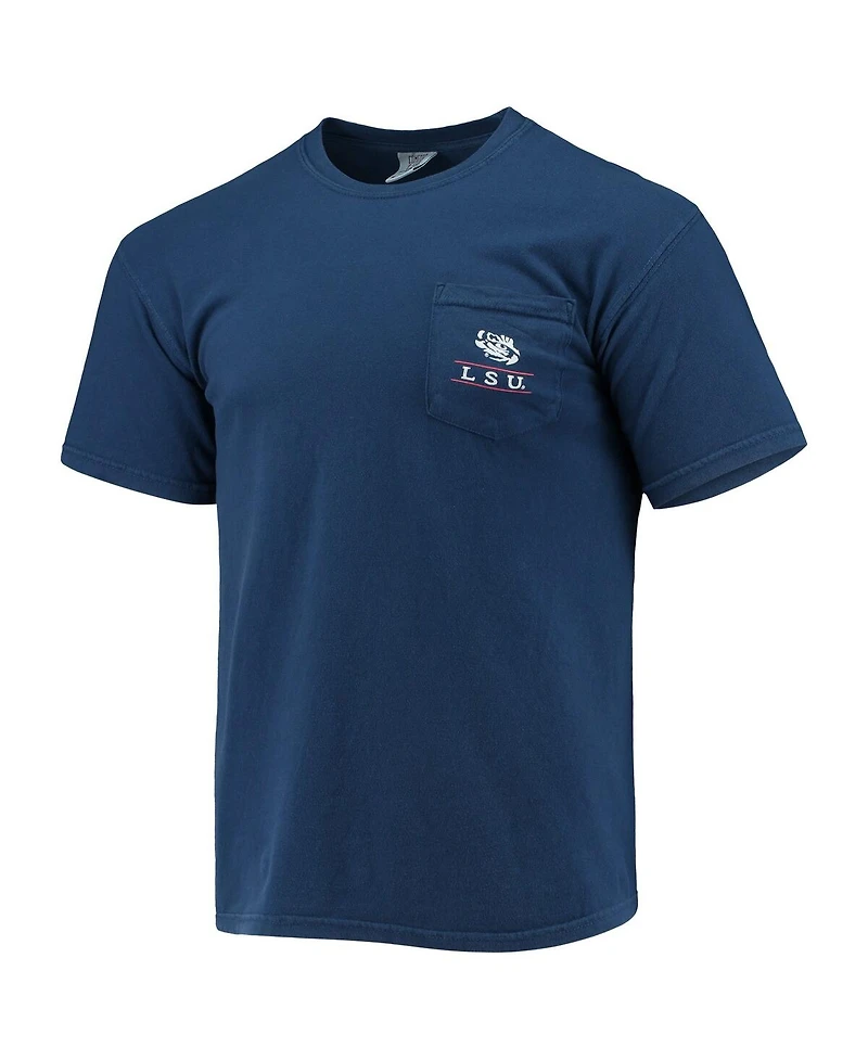 Image One Men's Navy Lsu Tigers Campus Americana T-Shirt