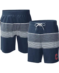 G-iii Sports by Carl Banks Men's Navy Cleveland Guardians Coastline Volley Swim Shorts
