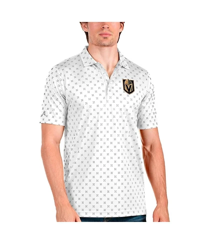 Antigua Men's White Vegas Golden Knights Spark Polo Shirt