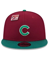 New Era Men's Cardinal/Green Chicago Cubs Strawberry Big League Chew Flavor Pack 9FIFTY Snapback Hat
